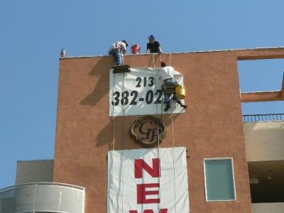 Sign removal of large format banner